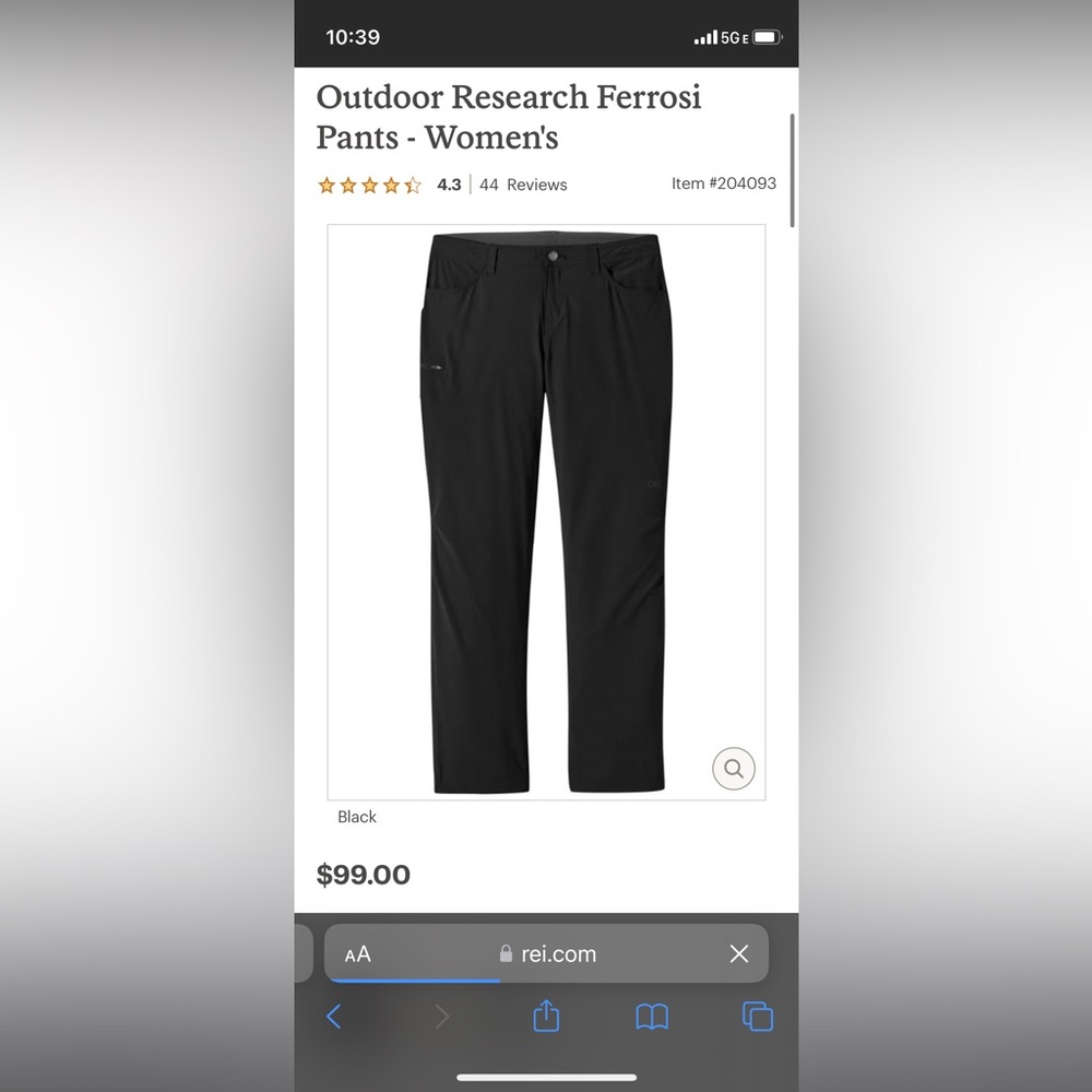 OR Ferrosi Pant, Size 6 Tall